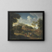 Ein weites Landschaft mit der Ruhe während der Flucht nach Ägypten - Jan Frans van Bloemen — gerahmtes Bild an der Wand