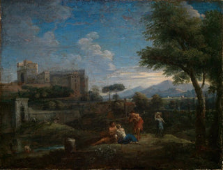 Jan Frans Van Bloemen - Klassische Landschaft bei Rom mit Blick auf das Belvedere des Vatikans.webp