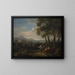 Landschaft mit einer Genreszene - Jan Frans van Bloemen — gerahmtes Bild an der Wand
