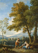 Ansicht der römischen Landschaft mit Figuren im Gespräch - Jan Frans van Bloemen — Ansicht des Kunstwerks