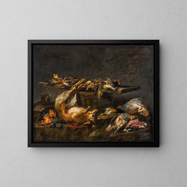 Jagdstillleben Gemälde - Jan Fyt — gerahmtes Bild an der Wand