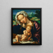 Jungfrau mit Kind in einer Landschaft - Jan Gossaert — gerahmtes Bild an der Wand