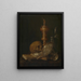 Vanité mit Schale und Präsentationsschale - Jan Hendricksz van Zuylen — gerahmtes Bild an der Wand
