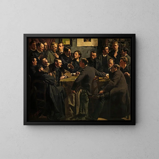 Eine Sitzung der Société des Arts Als Ik Kan - Jan Hendrik Luyten — gerahmtes Bild an der Wand