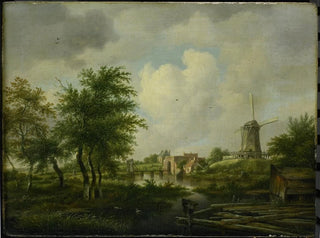 Jan Hulswit - De vervallen wal te Amsterdam met de Weteringpoort gezien over de Buitensingel.webp