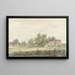 Landschaft mit Bauernhof - Jan Hulswit — gerahmtes Bild an der Wand