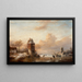 Winterlandschaft mit Windmühlen und Schlittschuhläufern - Jan Jacob Coenraad Spohler — gerahmtes Bild an der Wand