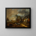 Eine Kavallerieschlacht - Jan Jacobsz van der Stoffe — gerahmtes Bild an der Wand