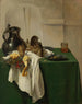 Pichet en étain et coupe en argent sur une table - Jan Jansz den Uyl — Ansicht des Kunstwerks