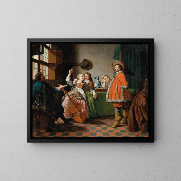 Bei den Heiratsvermittlern - Jan Josef Horemans der Ältere — gerahmtes Bild an der Wand