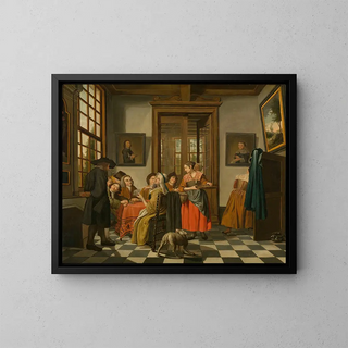 Kartenspiel - Jan Josef Horemans der Jüngere — gerahmtes Bild an der Wand