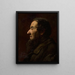 Portrait eines Mannes im Profilstudium - Jan Kauzik — gerahmtes Bild an der Wand