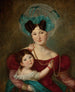 Portrait von Maria Anna Rawicz 1807-1887 mit ihrem Sohn Ja - Jan Krzysztof Damel — Ansicht des Kunstwerks