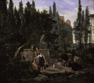 Ein italienische Landschaft mit Figuren und Vieh - Jan Lapp — Ansicht des Kunstwerks