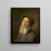 Mann mit Bart mit Baskenmütze - Jan Lievens — gerahmtes Bild an der Wand