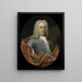 Portrait de Walter Senserff, directeur de la Chambre de la Chambre de Rotterdam de la Compagnie néerlandaise des Indes orientales, élu en 1731 - Jan Maurits Quinkhard — gerahmtes Bild an der Wand