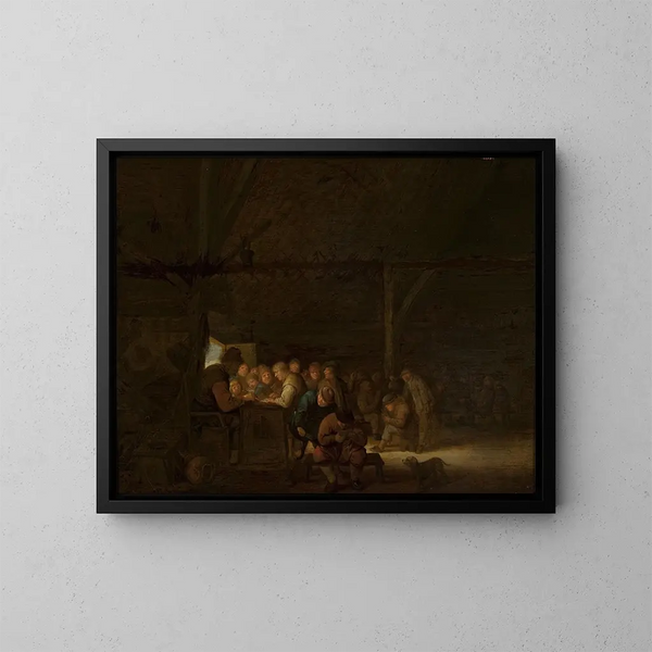 Schule - Jan Miense Molenaer — gerahmtes Bild an der Wand