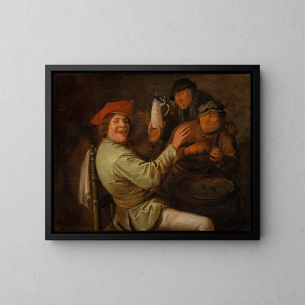 Die fünf Sinne: Das Gehör - Jan Miense Molenaer — gerahmtes Bild an der Wand