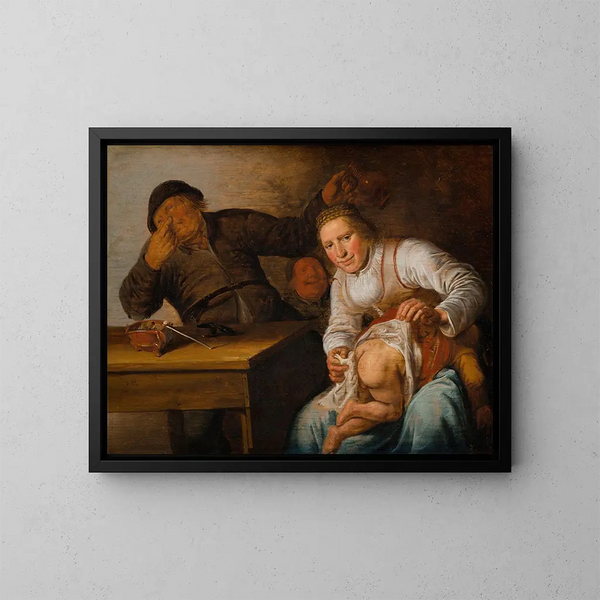 Die fünf Sinne: L'Odorat - Jan Miense Molenaer — gerahmtes Bild an der Wand