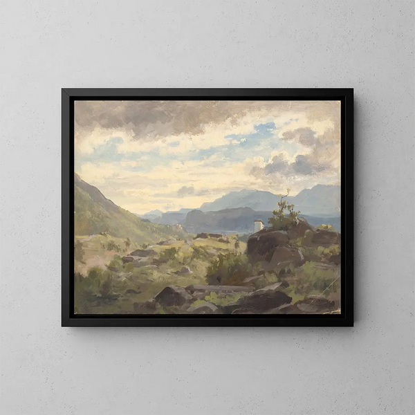 Landschaftsstudie - Jan Nowopack — gerahmtes Bild an der Wand