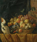 Eine Stillleben mit Feigen, Trauben, Äpfeln und anderen Früchten auf einem Tisch mit einem Papagei - Jan Pauwel Gillemans der Jüngere — Ansicht des Kunstwerks