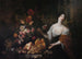 Blumenstillleben in einem Park mit einer Frau - Jan Peter van Bredael der Ältere — Ansicht des Kunstwerks