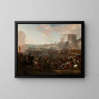 Schlacht - Jan Peter van Bredael II — gerahmtes Bild an der Wand