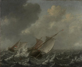 Jan Porcellis - Vessels on a Choppy Sea.webp