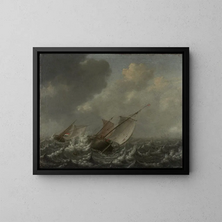 Jan Porcellis - Vessels on a Choppy Sea.webp