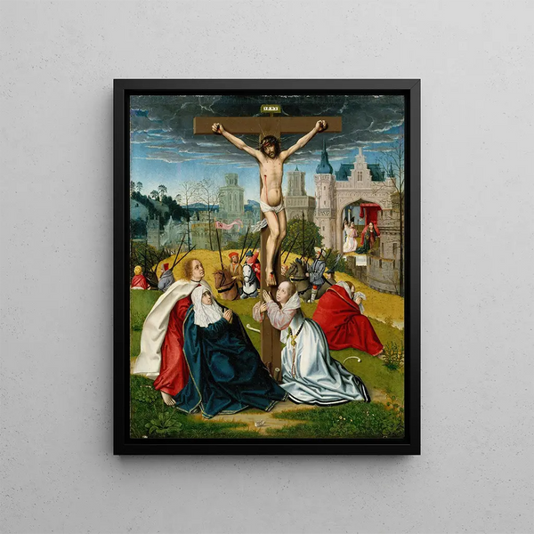 Die Kreuzigung - Jan Provoost — gerahmtes Bild an der Wand