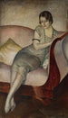 Portrait einer Dame auf einem Sofa - Jan Rudnicki — Ansicht des Kunstwerks