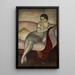 Portrait einer Dame auf einem Sofa - Jan Rudnicki — gerahmtes Bild an der Wand