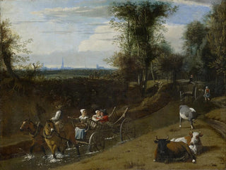 Kutsche in einem Flussbett - Jan Siberechts — Ansicht des Kunstwerks