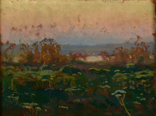 Abenddämmerung über dem Dnipro-Fluss - Jan Stanisławski — Ansicht des Kunstwerks