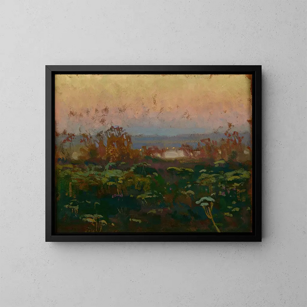 Abenddämmerung über dem Dnipro-Fluss - Jan Stanisławski — gerahmtes Bild an der Wand