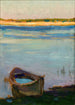 Kleines Boot am Fluss - Jan Stanisławski — Ansicht des Kunstwerks