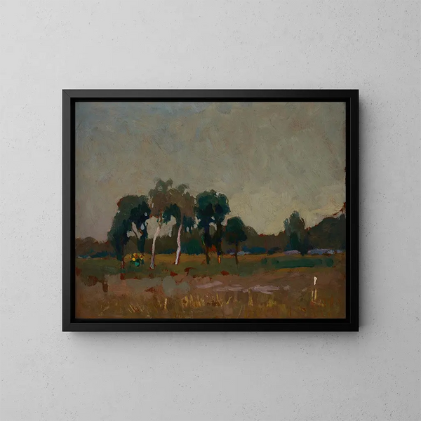 Bäume auf der Wiese - Jan Stanisławski — gerahmtes Bild an der Wand