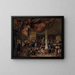 Un mariage villageois - Jan Steen — gerahmtes Bild an der Wand