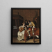 Ascagnes und Lucelle Die Musikstunde - Jan Steen — gerahmtes Bild an der Wand