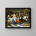 Feier der Geburt - Jan Steen — gerahmtes Bild an der Wand