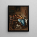 Die Kinder lernen einer Katze tanzen, eine bekannte Lektion unter dem Namen „Tanzstunde“ - Jan Steen — gerahmtes Bild an der Wand