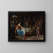 Esther, Assuérus und Haman - Jan Steen — gerahmtes Bild an der Wand