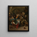 Familienszene - Jan Steen — gerahmtes Bild an der Wand