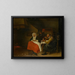 Bauern-Gemälde, das Eier isst - Jan Steen — gerahmtes Bild an der Wand