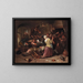 Spieler im Streit - Jan Steen — gerahmtes Bild an der Wand