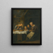 Grâce avant un repas - Jan Steen — gerahmtes Bild an der Wand