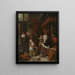 Die Feier des Heiligen Nikolaus - Jan Steen — gerahmtes Bild an der Wand