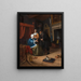 Die kranke Tochter - Jan Steen — gerahmtes Bild an der Wand
