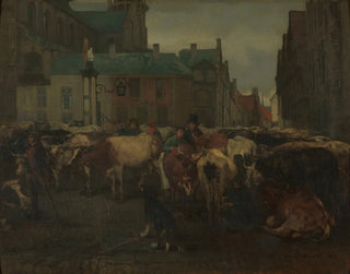 Jan Stobbaerts - The Cattle Market in Antwerp.webp