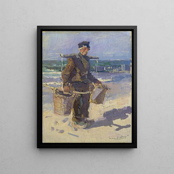 Der Muschelsammler - Jan Toorop — gerahmtes Bild an der Wand
